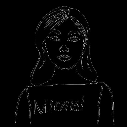 Lijntekening van Madeline Argy die haar openhartigheid over haar mentale gezondheidsproblemen met ADHD, depressie en angst vertegenwoordigt