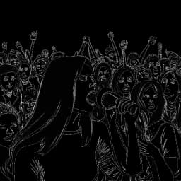 Illustration en ligne de Selena Gomez tenant un mégaphone et se tenant devant une foule diversifiée, représentant son travail de militantisme pour la santé mentale, l'égalité des genres, raciale et LGBT.
