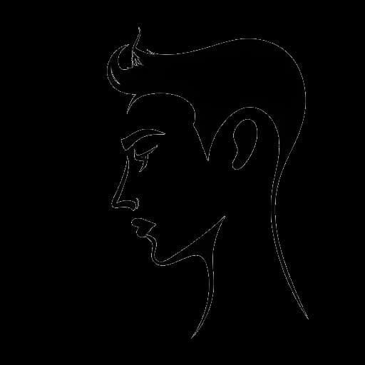 Desenho em arte linear de Wendigoon, com seu verdadeiro nome ainda sendo um mistério.