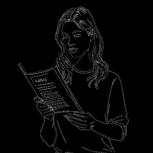 Disegno in stile line art di Kaia che investe in W magazine