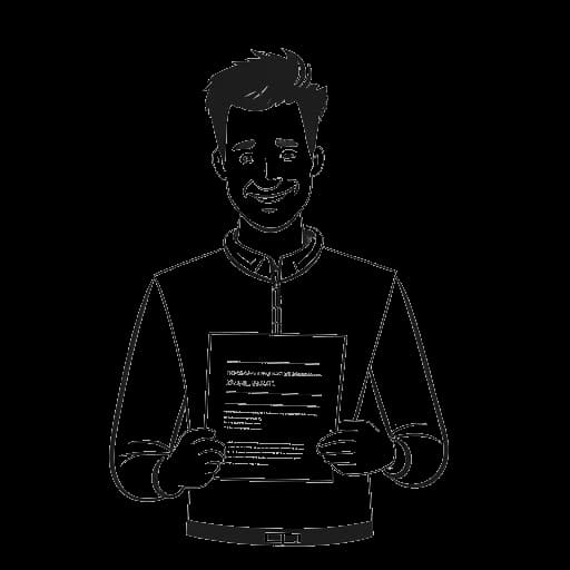 Dibujo lineal de John Summit siendo destacado en la lista de Forbes 30 Under 30 Music