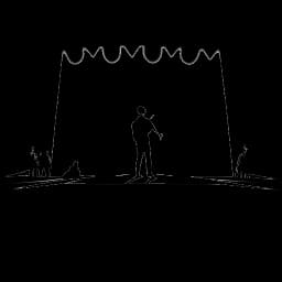 Line art drawing of a man symbolizing Brandon Lee, performing different roles under a spotlight, while a shadow hints at the tragic demise, capturing the essence of his rise and untimely end.