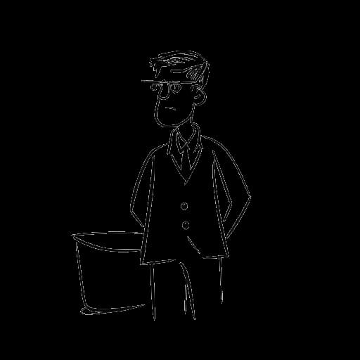 Strichzeichnung eines Mannes, der Amar darstellt, beschäftigt sich mit Problemen des legalen Aufenthaltsstatus und sehnt sich nach der deutschen Staatsbürgerschaft