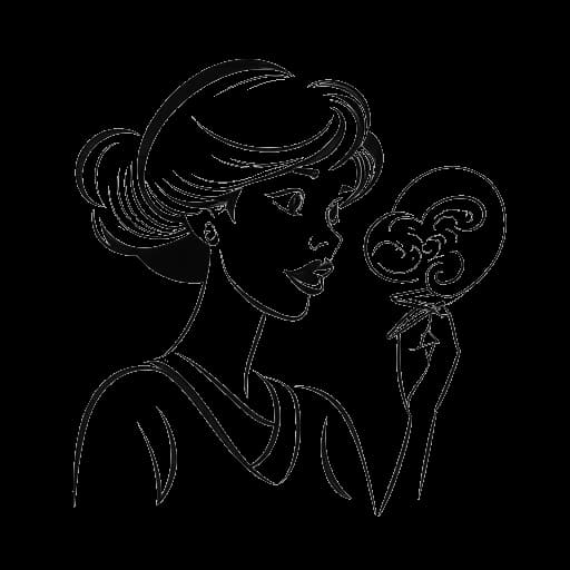 Strichzeichnung einer Frau, die CatyCake repräsentiert, mit einer Gedankenblase, die ein Fragezeichen und ein Parodontologie-Lehrbuch zeigt, alles vor einem weißen Hintergrund