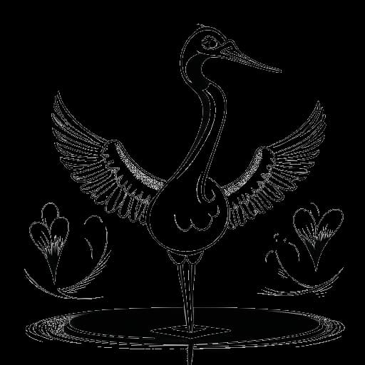 Dessin en ligne d'un cygne chantant sur scène représentant la participation de Bella Thorne à 'The Masked Singer'
