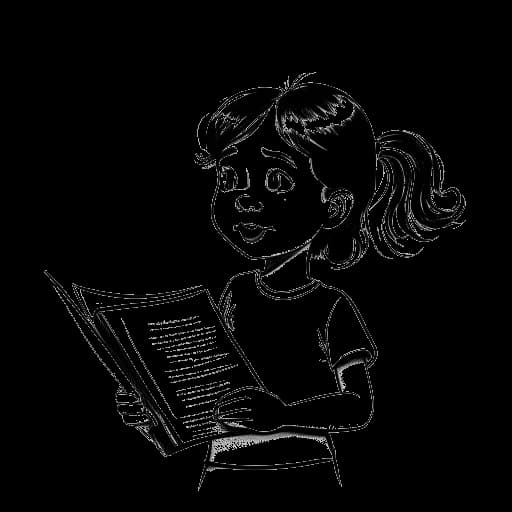 Dessin en ligne d'une petite fille parlant espagnol représentant la première langue de Bella Thorne