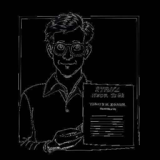 Strichzeichnung eines Mannes, der Tom Beck darstellt, der eine Geburtsurkunde hält, auf der '26. Februar 1978' geschrieben steht.