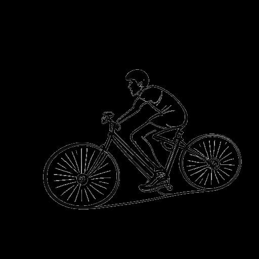 Strichzeichnung einer Person, die Markus Söder darstellt, die verschiedene Sportaktivitäten wie Tennis, Schwimmen und Radfahren ausübt