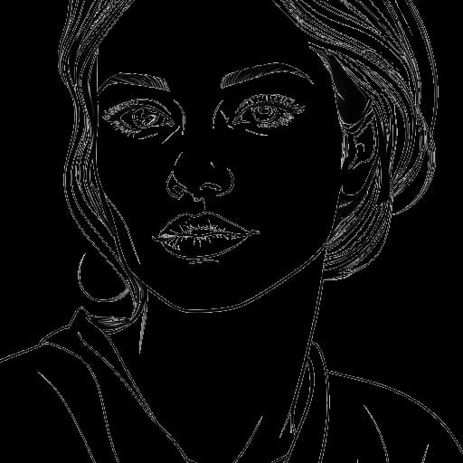 Lijntekening van een jonge vrouw, die Leni Klum vertegenwoordigt, die poseert voor de cover van Glamour Germany's 20e-jubileumeditie.