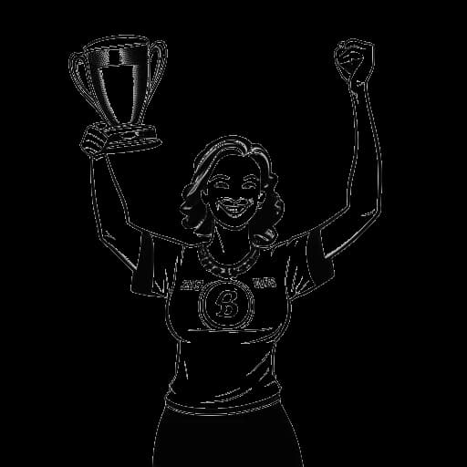 Desenho em arte linear de Becky Lynch segurando o Título Feminino do Raw por incríveis 399 dias