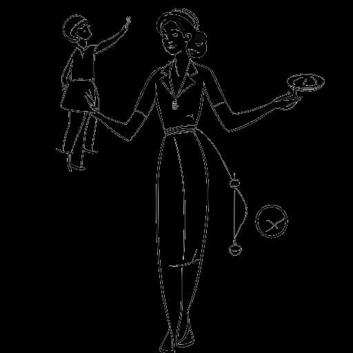 Dessin en ligne d'une femme, représentant Miki Rai, conciliant les carrières d'infirmière, de mannequin et d'actrice