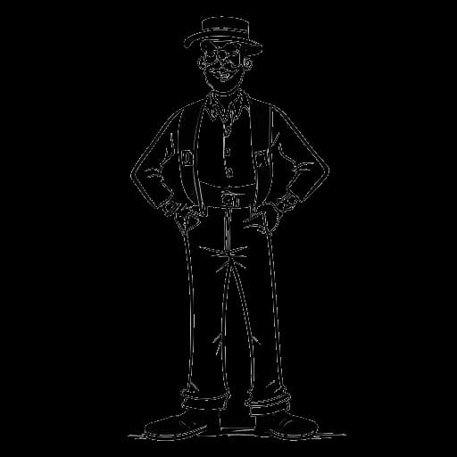 Disegno in stile line art di Cody Ko, interpretando Wade in The Real Bros of Simi Valley
