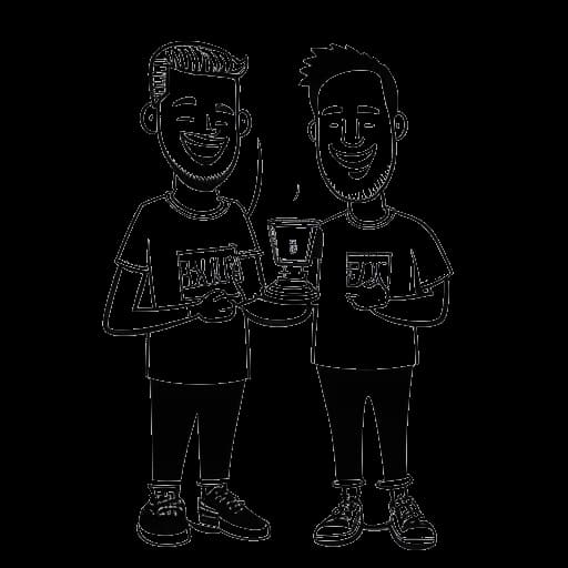 Disegno in stile line art di Cody Ko e Noel Miller, vincendo il premio per il Miglior Podcast agli Shorty Awards