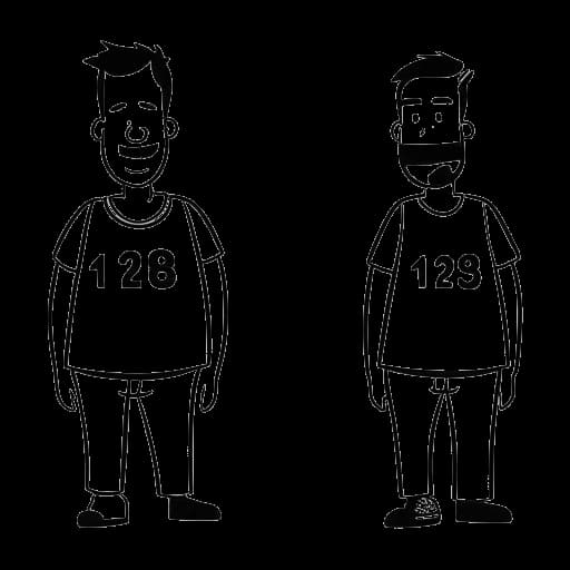 Line art drawing of a man, representing David Laid, showcasing his before and after transformation, with a video camera symbol and the text '18 months'