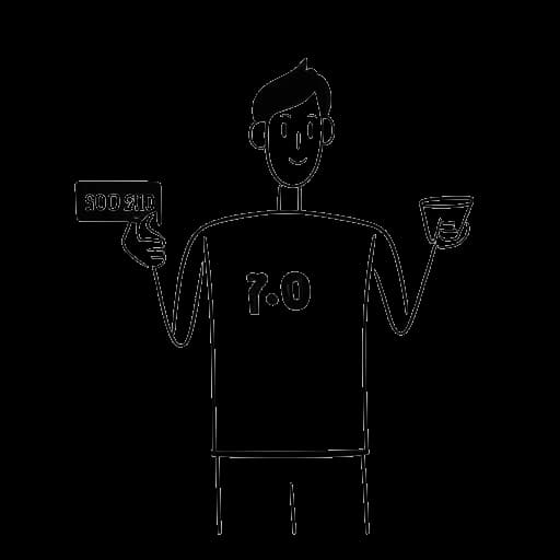 Line art drawing of a man, representing David Laid, holding a tablet showcasing YouTube statistics, with the text '1.33 million subscribers' and '190 million views'