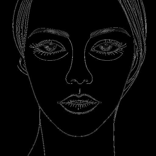 Disegno a linee del volto di una donna, rappresentante Georgia Hassarati, che mostra la sua eredità mista libanese e australiana.