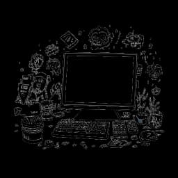 Strichzeichnung eines Computerbildschirms mit den Worten 'RIP Dillon Der Hacker', umgeben von virtuellen Tränen und Tributen.