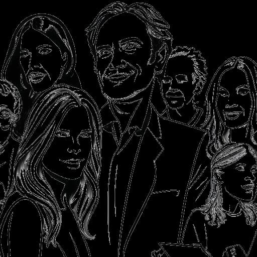 Desenho em arte linear de um homem representando Karl Lagerfeld, fazendo declarações polêmicas.