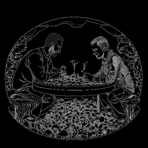 Desenho em arte linear de um homem representando Karl Lagerfeld, colaborando com a Orrefors em uma coleção de arte em cristal.