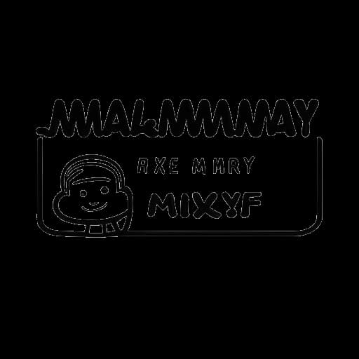 Dibujo de arte lineal de un canal de YouTube con el nombre plaqueboymax y las palabras Official Main Channel.