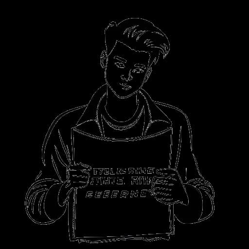 Dessin en ligne d'un jeune homme représentant XXXTentacion tenant un contrat, avec les mots 'Empire Distribution' et 'The Revenge Tour' écrits dessus