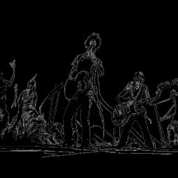 Strichzeichnung von Die Atzen (Manny Marc und Frauenarzt) bei einer energetischen Live-Performance auf der Bühne.