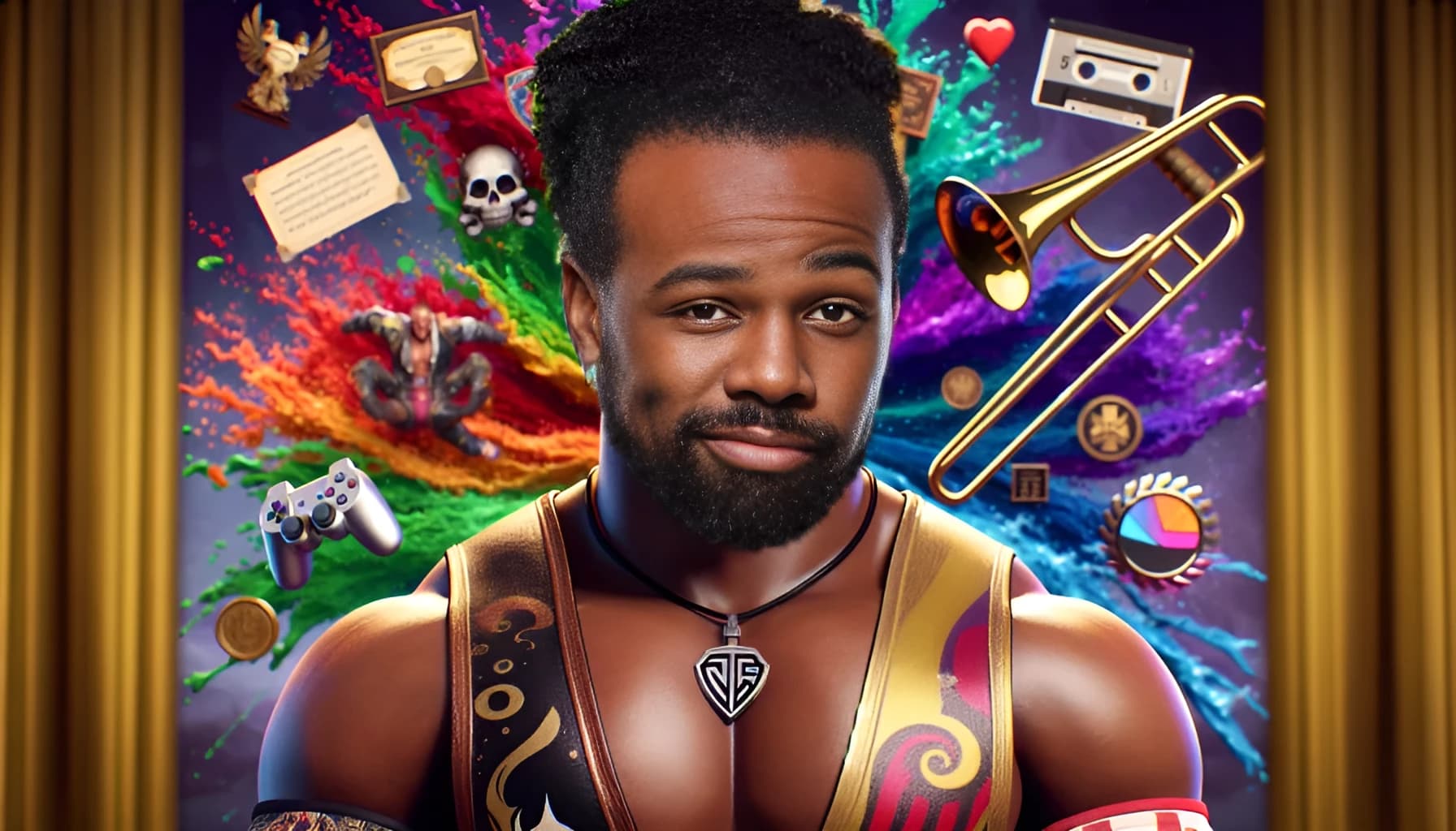 xavier-woods-wrestler-gamer-musician-scholar.webp