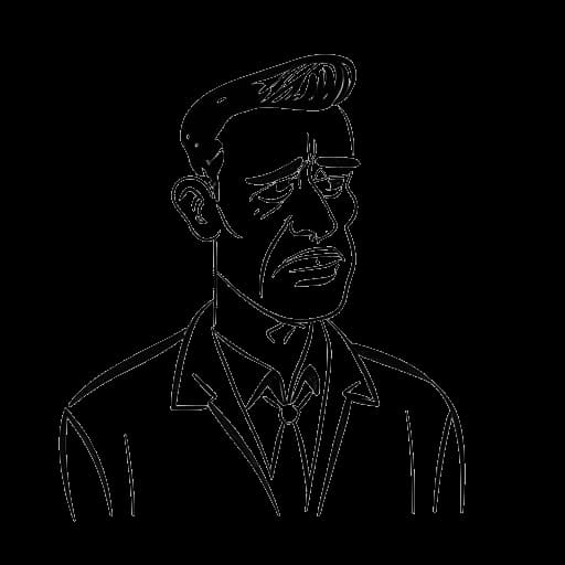 Desenho de arte linear de um homem representando Sneako, no meio de uma colaboração e de uma briga com outros YouTubers