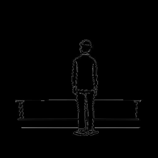 Desenho de arte linear de um homem representando Sneako, lidando com proibições de plataformas no YouTube e Twitch