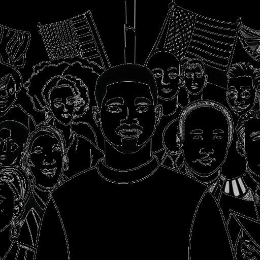 Desenho artístico de um homem, representando Sean Paul, com uma origem multicultural, exibindo as bandeiras chinesa, portuguesa, judaica e afro-jamaicana.