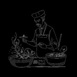 Line art representation of a man, exemplifying Capital Bra, showcasing his diversification into the food business with 'Gangstarella' and his concurrent success in the music world, against a white backdrop.