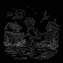 Line art representation of a young man, representing Capital Bra, as he navigates the challenges of turbulent early life, relocation, and trouble at school, against a white backdrop.