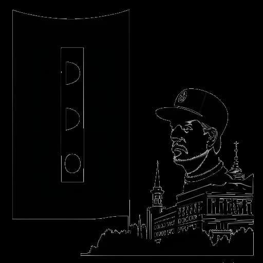 Strichzeichnung des Albumcovers von 'Berlin lebt' mit der Zahl '1' und einer deutschen Flagge im Hintergrund, was den Erfolg des Albums in Deutschland symbolisiert.
