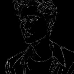 Line art drawing of a teenage boy, cool in demeanor, representing Jonah Beres, giving a captivating performance in a contemporary comedic scene, against a white backdrop