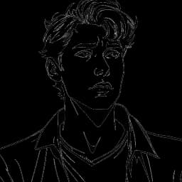 Line art drawing of a teenage boy, representing Jonah Beres, capturing an emotional performance in a contemporary scene, resonating with viewers, against a white backdrop