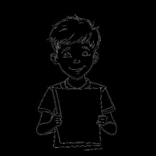 Line art drawing of Jonah Beres signing with Abrams Artist Agency