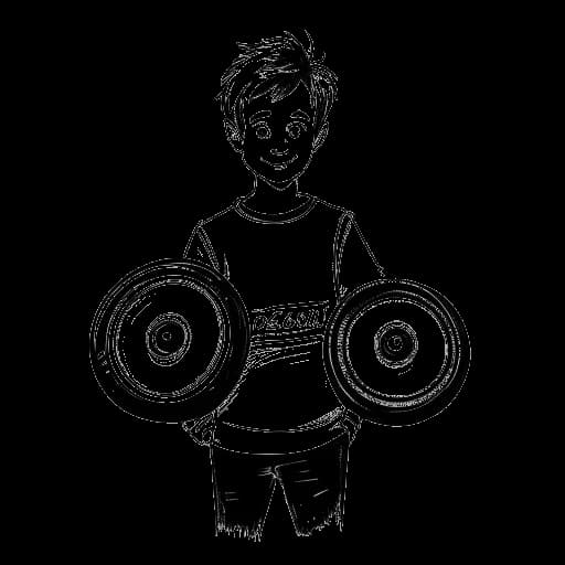 Line art drawing of Jonah Beres debuting in indie films Matt's Chance and Different Drummers