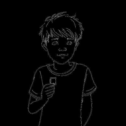 Line art drawing of Jonah Beres posting without captions on Instagram