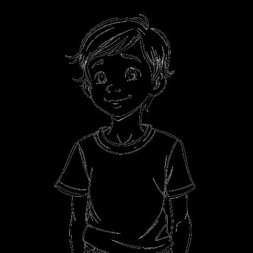 Line art drawing of Jonah Beres in a recurring role on Splitting Up Together
