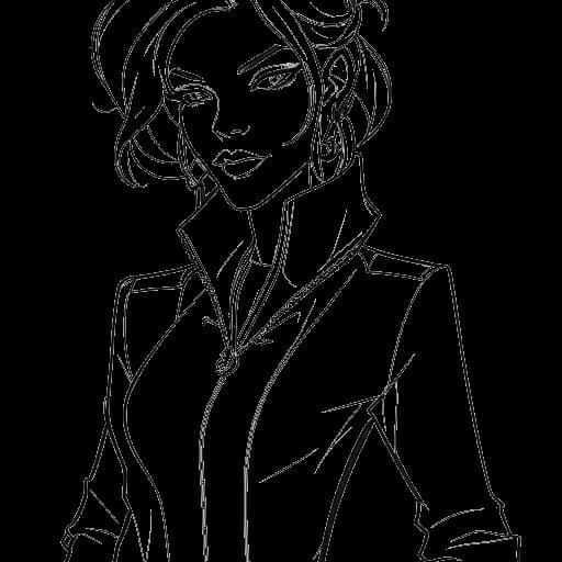 Strichzeichnung einer Frau, die AnniTheDuck bei ihrem Start der professionellen Cosplay-Reise darstellt