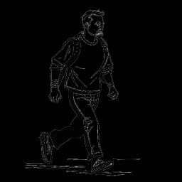 Dessin en noir et blanc d'un homme, représentant Apollo Legend (Benjamin Smith), laissant un héritage durable dans la communauté Speedrun. Il est rappelé pour son dévouement au jeu équitable et à l'intégrité. Le dessin est réalisé en noir et blanc, sur un fond blanc.