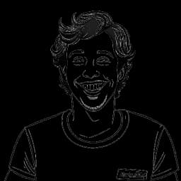 Line art drawing of David Dobrik announcing the opening of his own pizza restaurant, Doughbrik's Pizza, in Los Angeles.