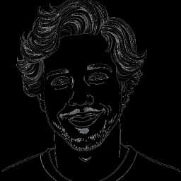 Line art drawing of David Dobrik, known for his personal life controversies, including his relationship with Liza Koshy, his comedic marriage to Lorraine Nash, and the allegations of misconduct by former members of the Vlog Squad.