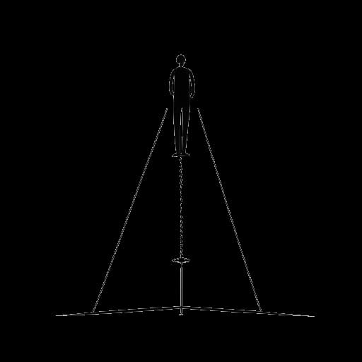 Line art drawing of a man representing GreekGodX with a divided path in front of him, symbolizing success and challenges.