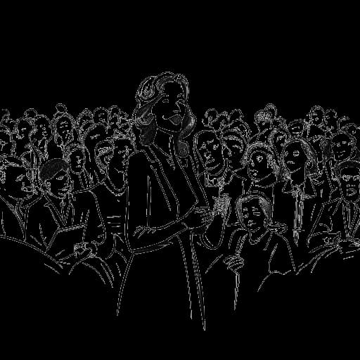 Line art drawing of Angela Merkel showing her impressionist skills.