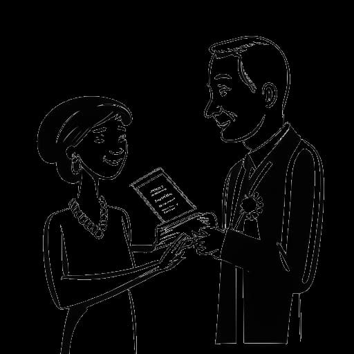 Line art drawing of Angela Merkel declining an offer from the UN Secretary-General in January 2022.