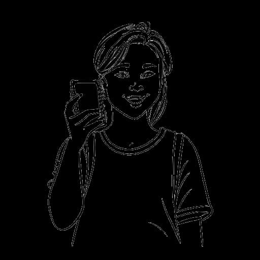 Line art drawing of a teenager, representing Jack Doherty, using social media
