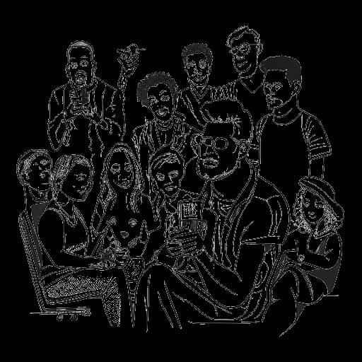 Dessin en ligne de Dhar Mann créant une vidéo YouTube mettant en vedette des célébrités et des questions sociétales.