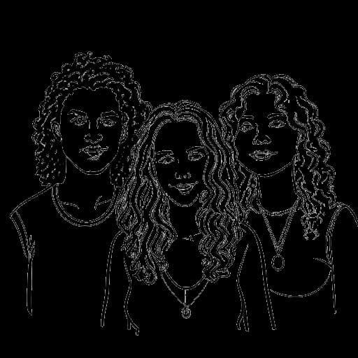 Desenho em arte linear de Ryan Reynolds com Alanis Morissette e Scarlett Johansson