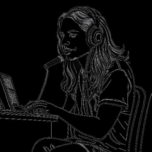 Line art drawing of a young man, representing Bill Kaulitz, during the 'Humanoid' recording sessions